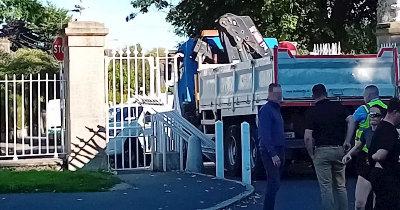 Historic Dublin Gate Damaged by Council Lorry