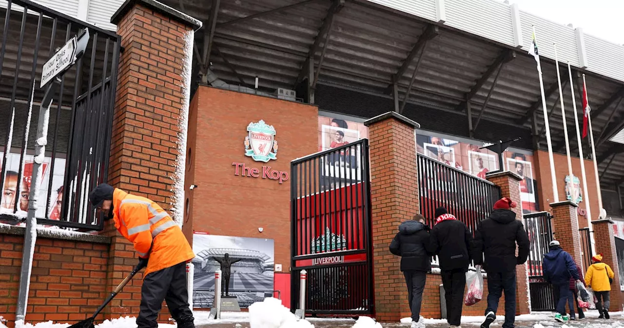 Liverpool vs Manchester United Game on Despite Snow