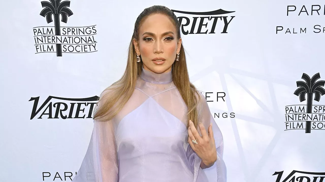 Jennifer Lopez Kicks Off 2025 in Lavender at Palm Springs Film Festival