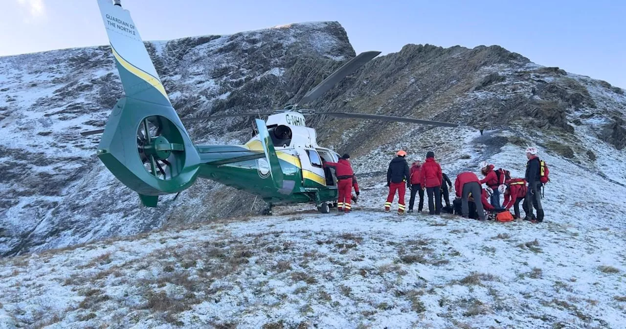 Walker dies after falling 230ft from 'notoriously slippy' mountain ridge