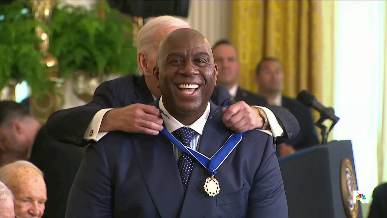 Magic Johnson Receives Presidential Medal of Freedom