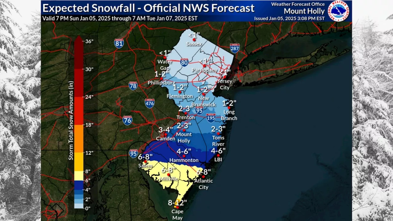 Winter Storm to Bring Heavy Snow to Southern New Jersey