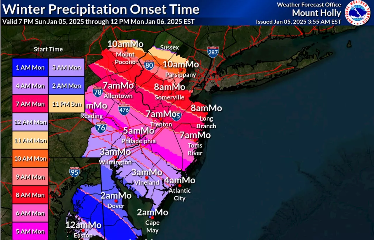 Winter Storm Warnings Issued for Parts of Southern New Jersey