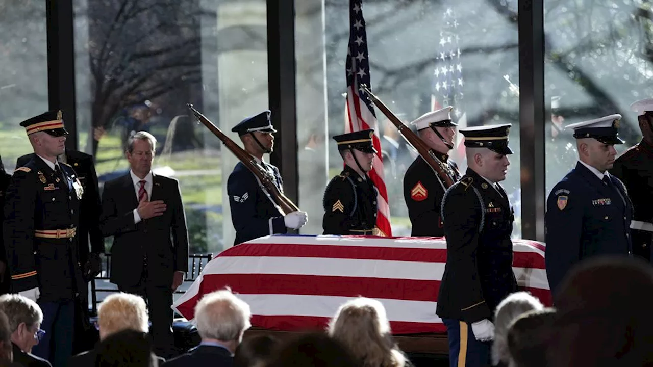 Rouwstoet voor oud-president Carter, lichaam opgebaard in Atlanta