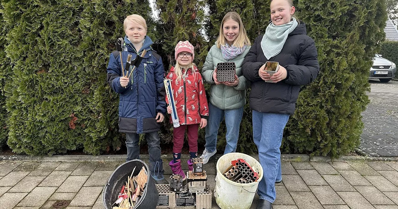 Kinder sammeln Silvestermüll und sammeln Spenden für Tierheim