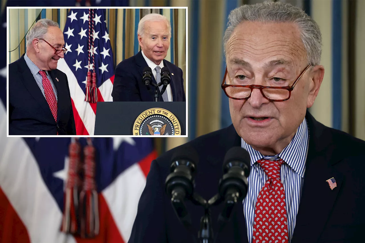 Schumer Praises Biden's Record, Sidesteps Questions About His Age and Fitness for Another Term