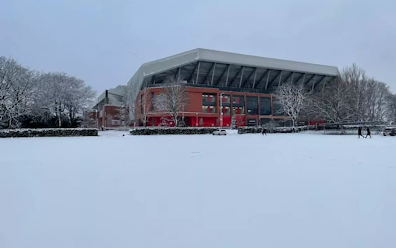 Anfield a rischio: neve e pioggia minacciano Liverpool-Manchester United