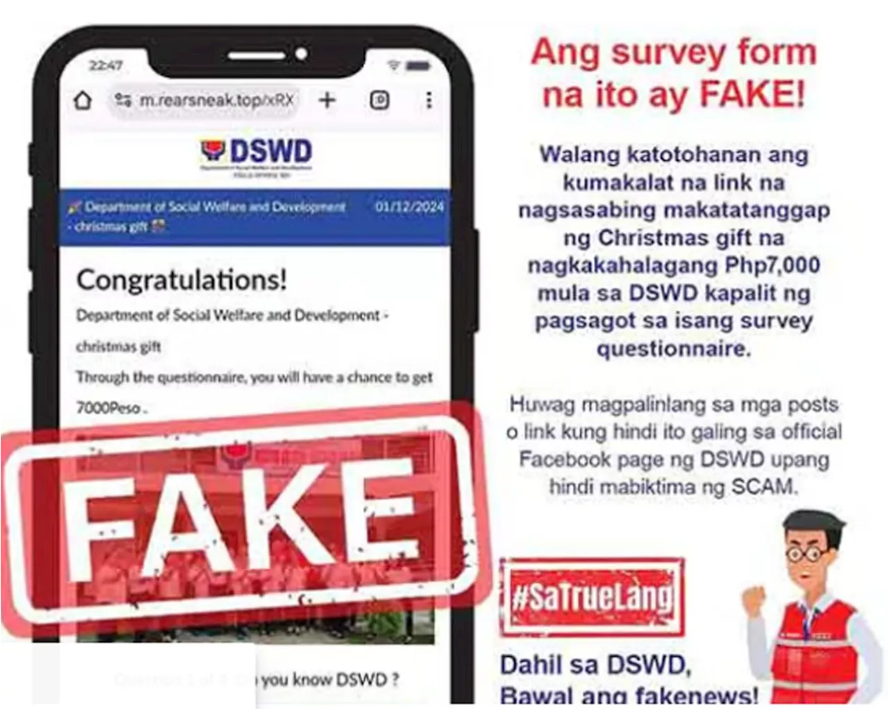 DSWD-Davao Warns Against Fake News Promising Cash Gifts