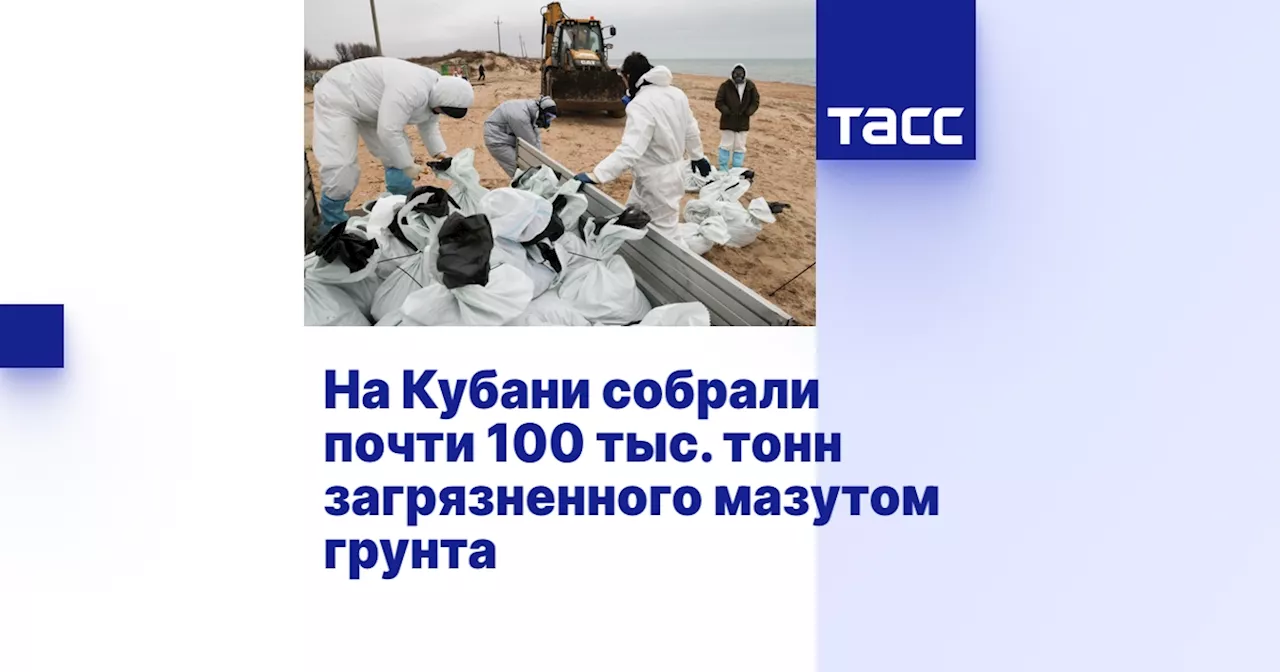 Ликвидация разлива нефтепродуктов на Кубани: собрано почти 100 тысяч тонн загрязненного грунта