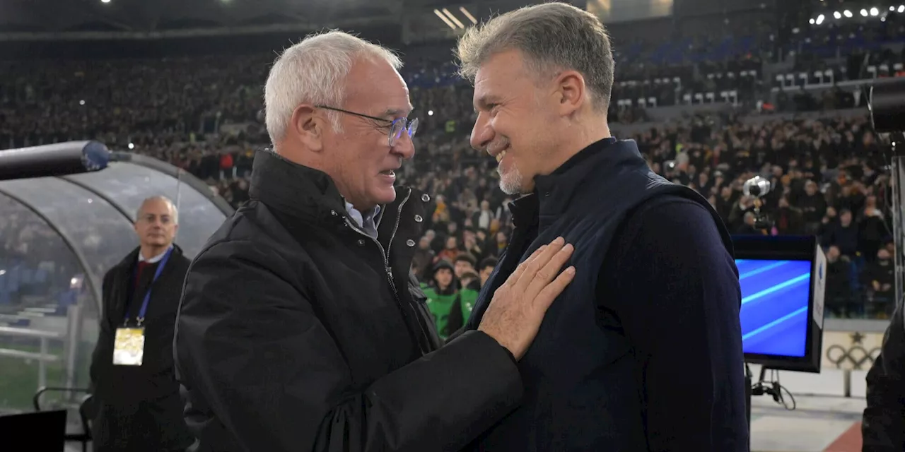 Ranieri trionfa nel derby, Roma vola a Bologna