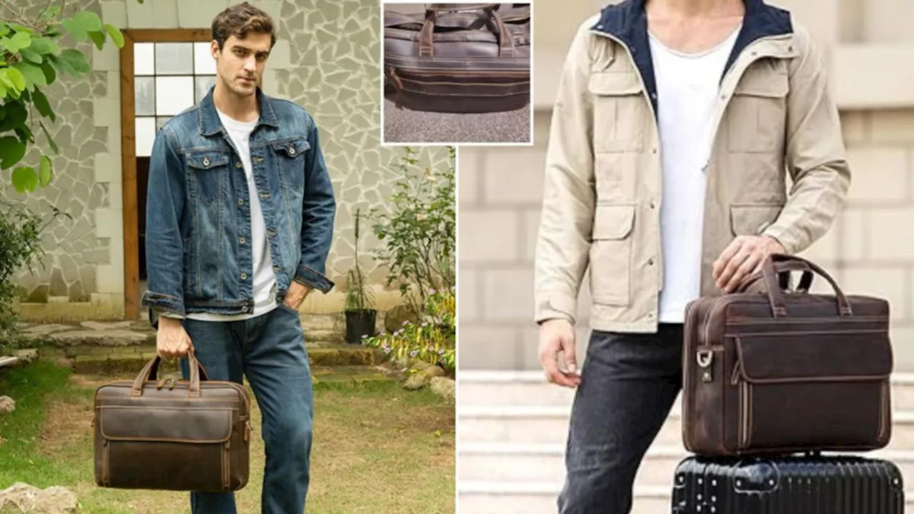 Upgrade your work style with this best-selling Tiding Genuine Leather Briefcase