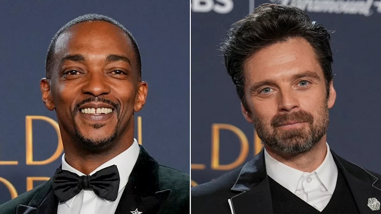 Anthony Mackie Crashes Sebastian Stan's Interview After Golden Globes Win