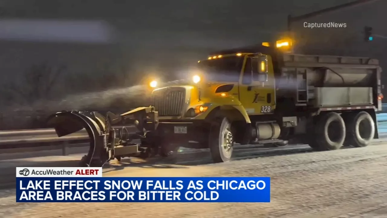 Lake-Effect Snow, Freezing Drizzle Create Slick Conditions in Chicago