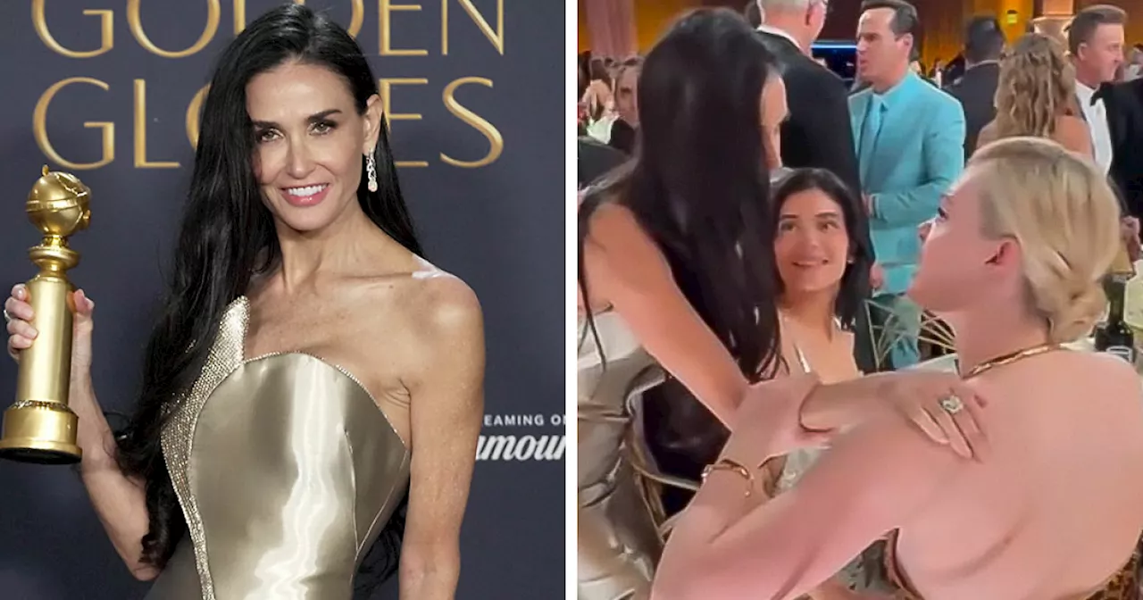 Demi Moore Wins First Golden Globe, Gives Powerful Self-Love Speech