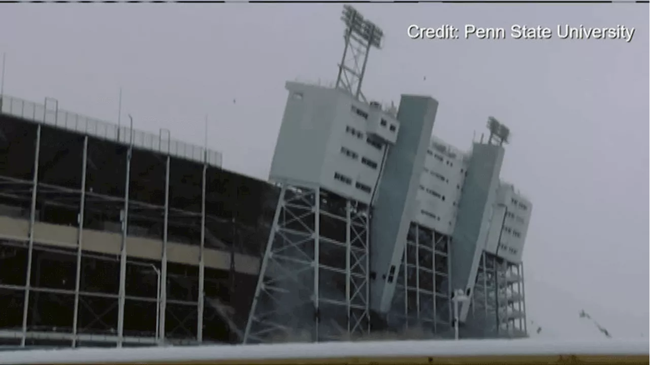 Beaver Stadium Press Box Demolished as Part of $700 Million Renovation