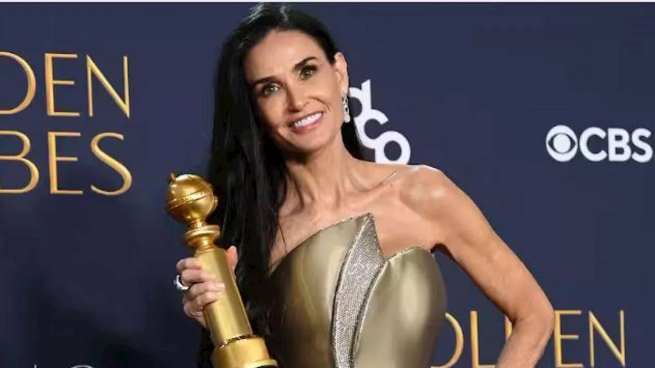 Demi Moore trionfa al Golden Globe a 62 anni