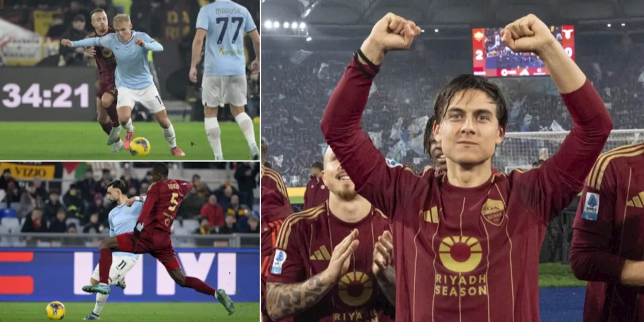 Pagelle Roma-Lazio: Dybala domina, muro N'Dicka, flop Isaksen