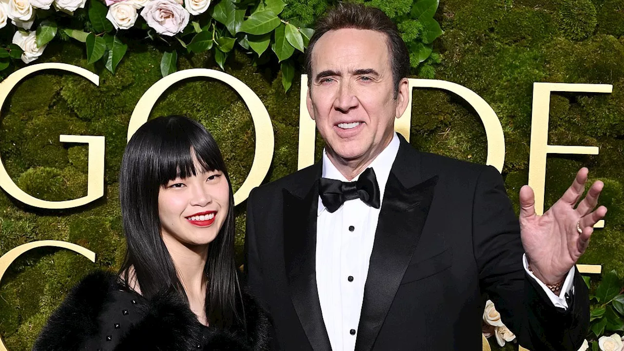 Nicolas Cage and Wife Riko Shibata Shine at Golden Globes