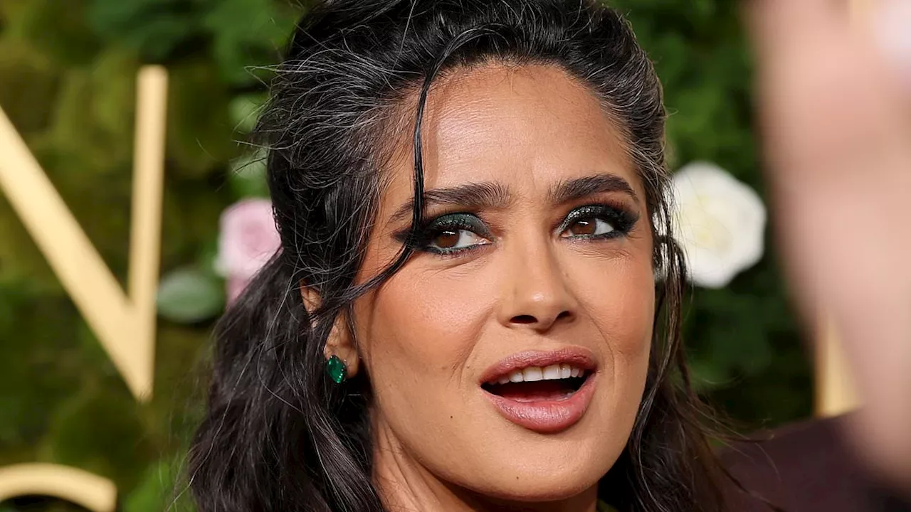 Salma Hayek Embraces Gray Hair and Age at Golden Globes