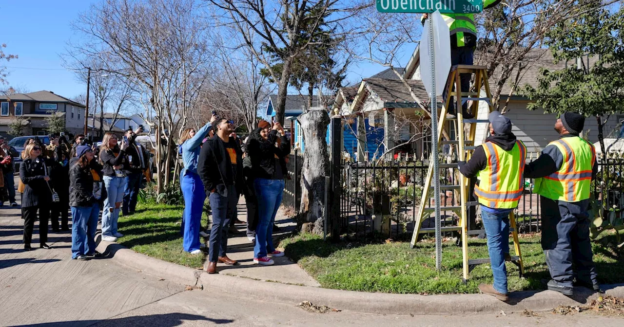 West Dallas Honors Community Leader Raúl Reyes Jr. with Street Sign Topper