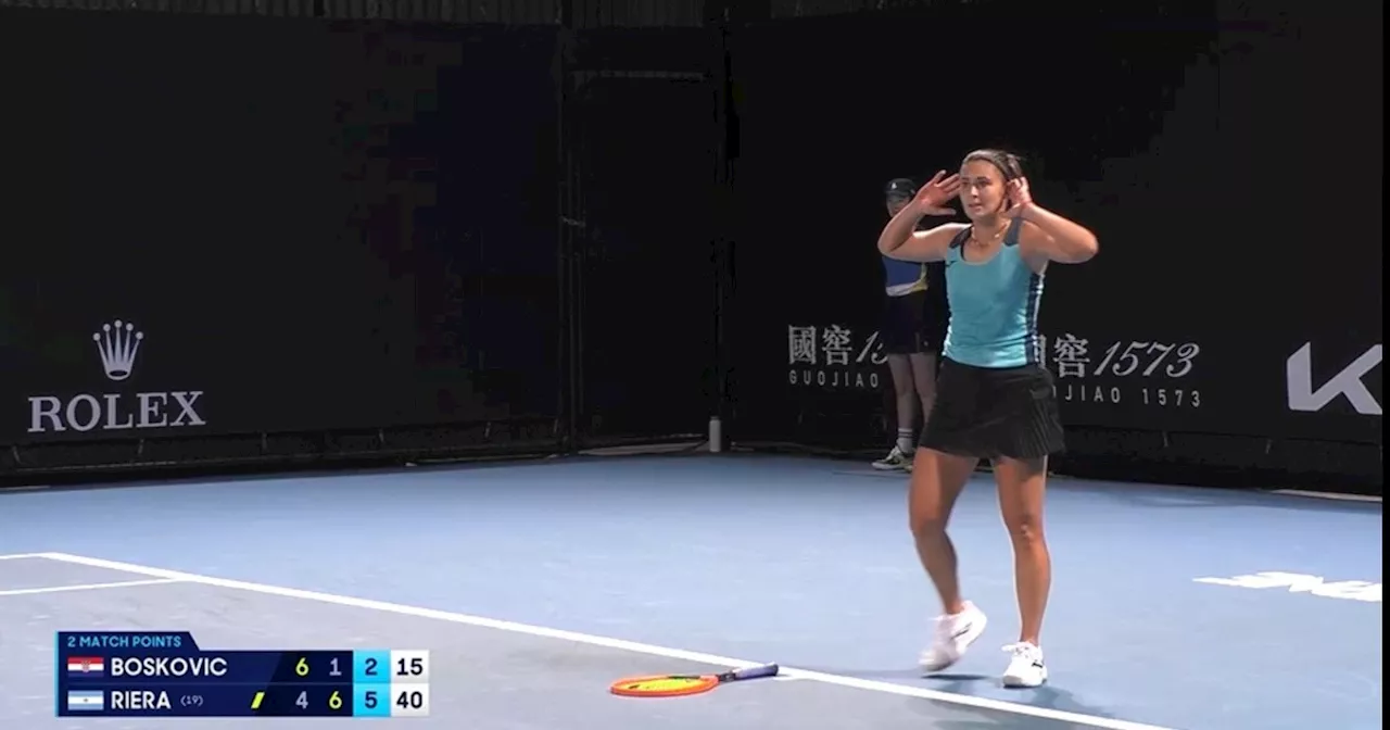 Julia Riera da la primera alegría argentina en el Abierto de Australia