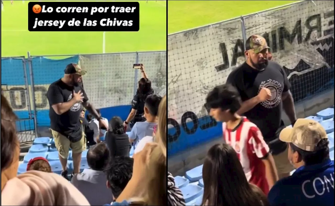 VIDEO: Un niño aficionado de Chivas fue amenazado por barra brava del Tampico Madero; lo obligó a cambiarse de lugar