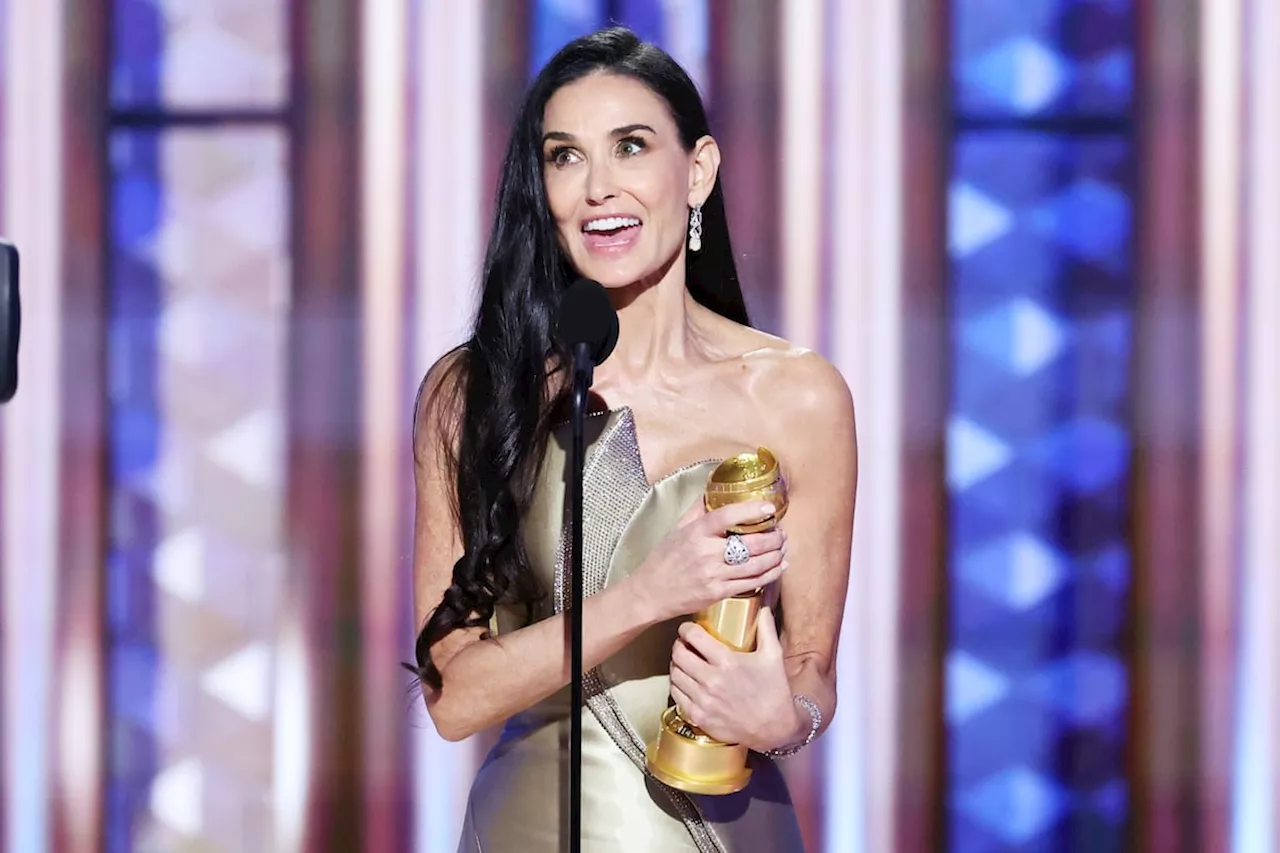 Demi Moore gana su primer Globo de Oro por 'La Sustancia'