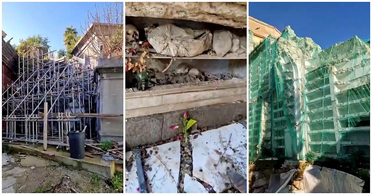 Cimitero in condizioni precarie: familiari scavano a mani nude per recuperare i resti dei propri cari