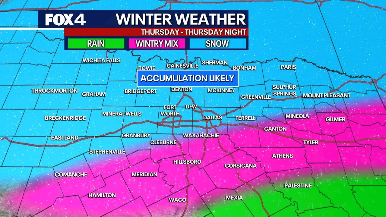 Texas Braces for Winter Storm, Potential Snowfall Ahead of Cotton Bowl