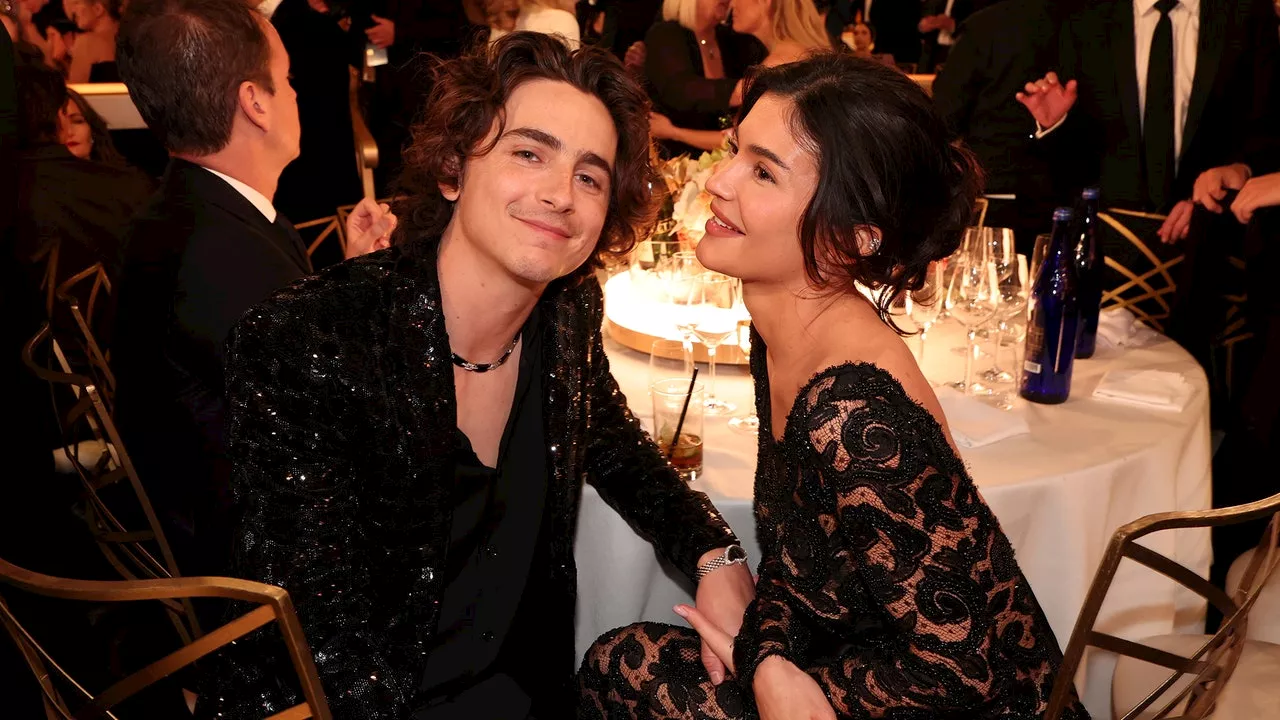 Kylie Jenner and Timothée Chalamet Cozy Up at the 2025 Golden Globes