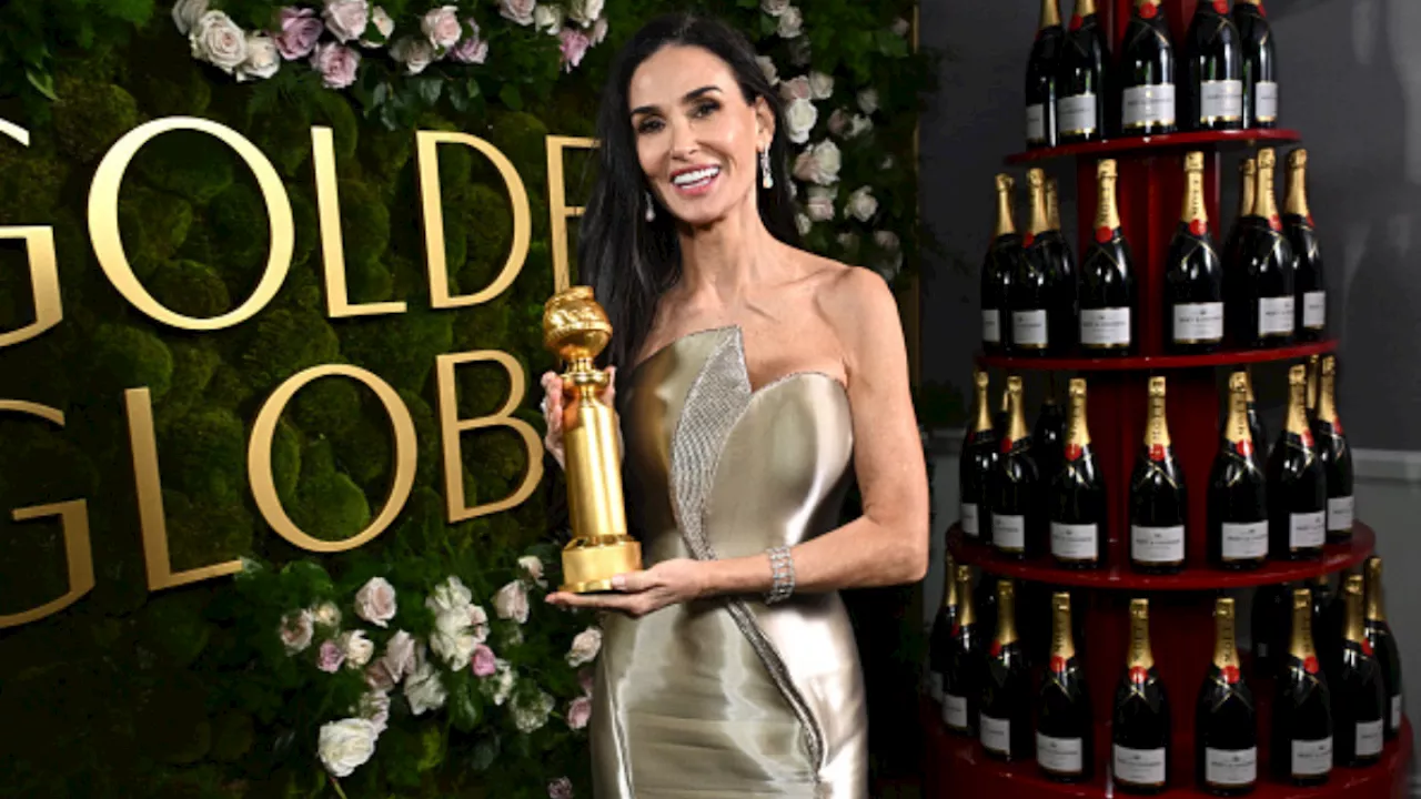 Demi Moore gana el Globo de Oro a Mejor Actriz tras 45 años de trayectoria