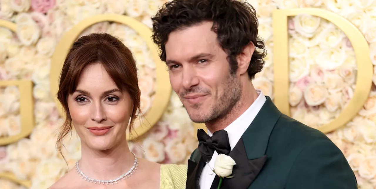 Adam Brody and Leighton Meester Look Electric at the 2025 Golden Globes