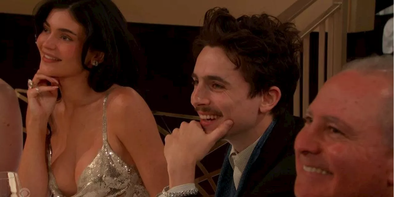 Kylie Jenner Supports Timothée Chalamet at Golden Globes