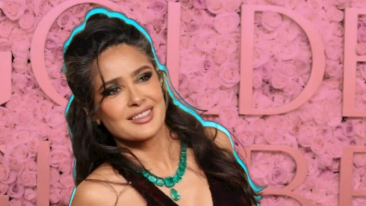 Salma Hayek presume con orgullo sus canas en los Globos de Oro