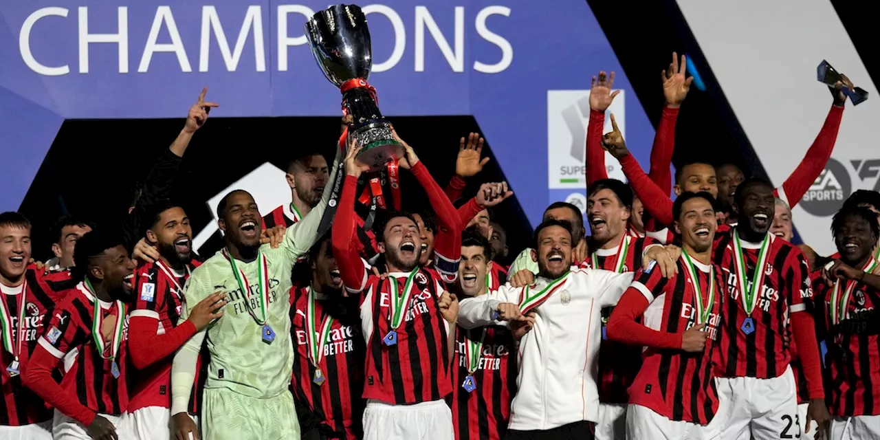 Il Milan ha vinto la Supercoppa italiana