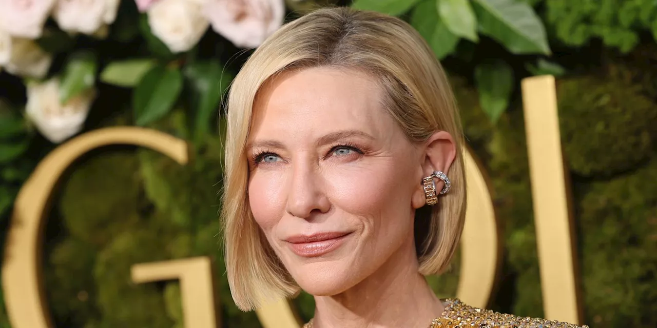 Cate Blanchett Wears a Stunning Louis Vuitton Dress Backwards at the Golden Globes