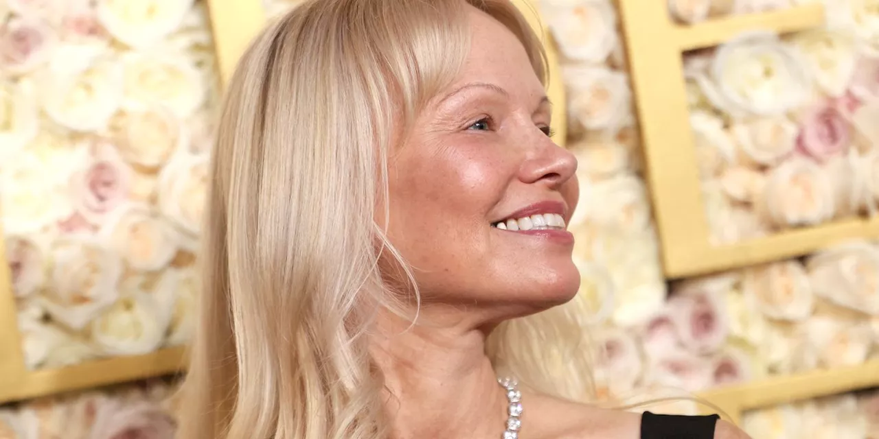 Pamela Anderson Wore No Less Than 225 Diamonds to the 2025 Golden Globes