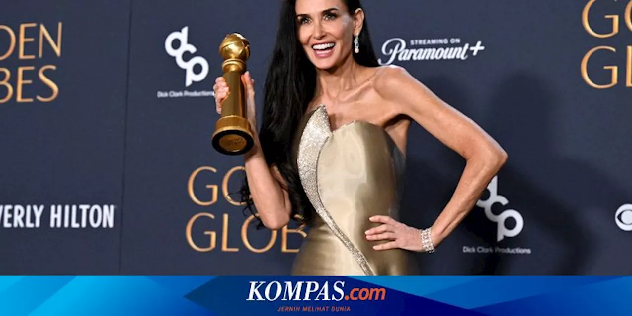 Demi Moore Raih Golden Globe Pertama, Keluarga Berbahagia