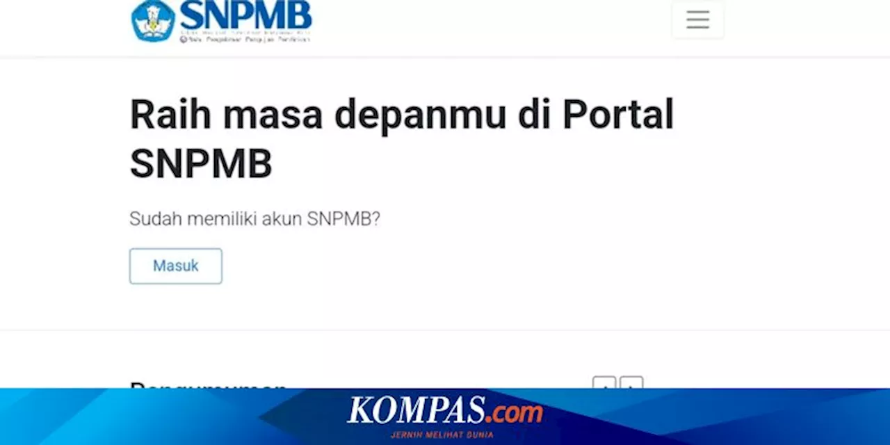 Registrasi Akun SNPMB 2025 Wajib Dilakukan Sekolah dan Siswa