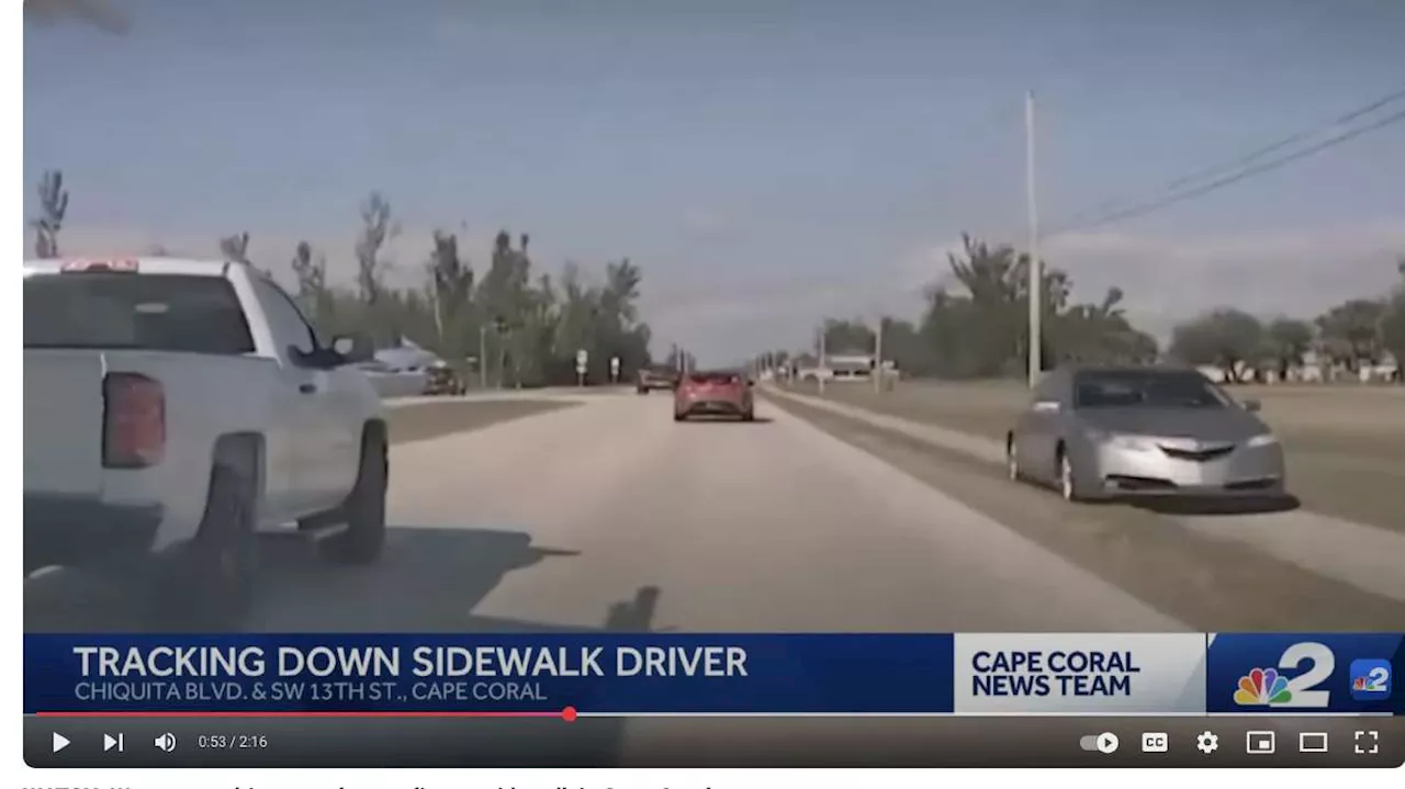 Wrong-Way Driver Caught Traveling on Sidewalk in Cape Coral