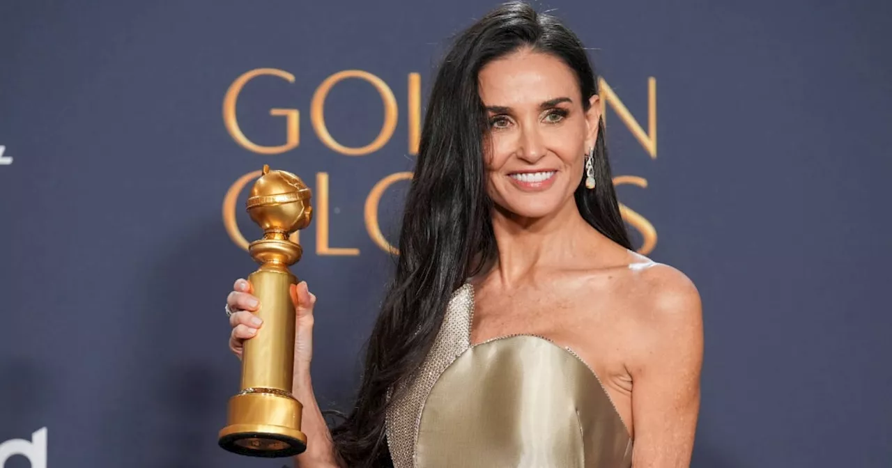 Demi Moore Recibe Globo de Oro y Habla de Su Trayectoria en Hollywood