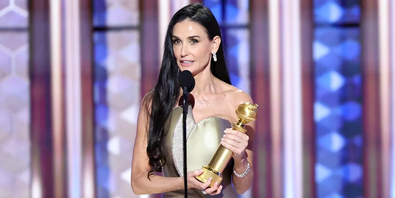 Demi Moore vince il suo primo Golden Globe dopo 45 anni di carriera