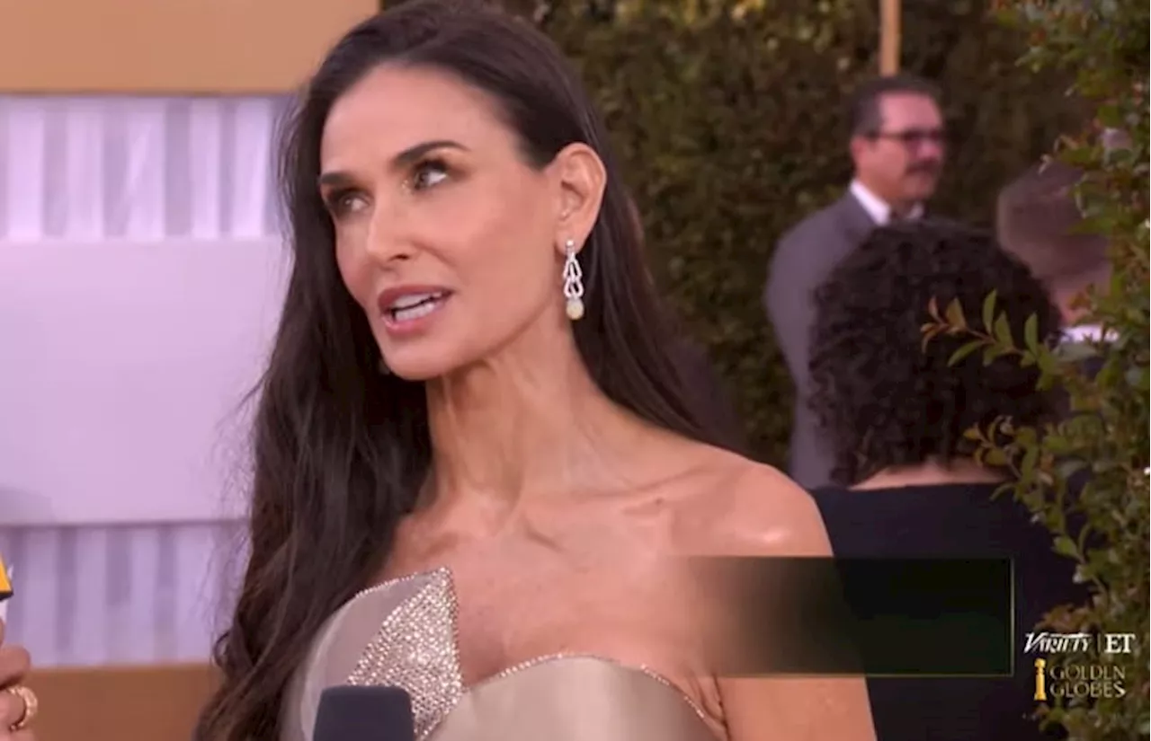 Demi Moore Tampil Memukau di Golden Globes 2025, Tapi Kehilangan Aksesori Favoritnya