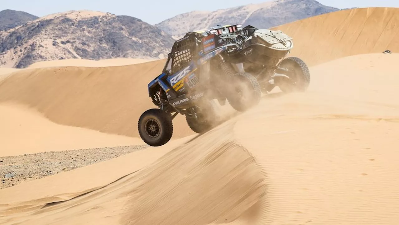 Bonnet et de Soultrait au Deuxième Rang lors de la Deuxième Étape du Rallye Dakar