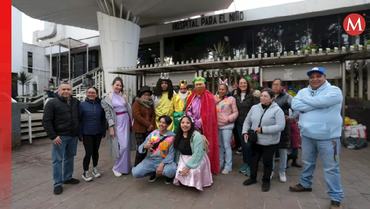 'Payasónicos al Rescate' se transforman en Reyes Magos para visitar el Hospital del Niño de Toluca