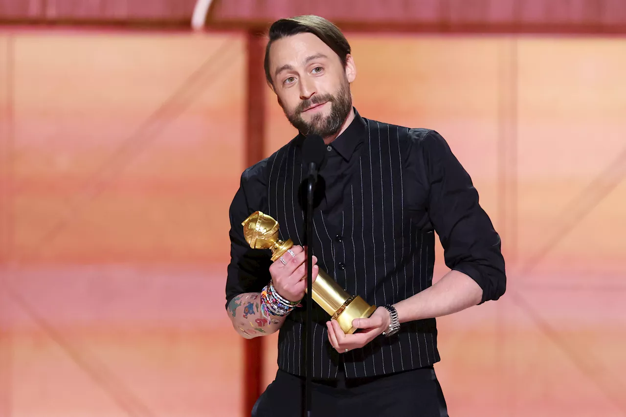 Culkin Thanks Stone and Charton After Golden Globe Win