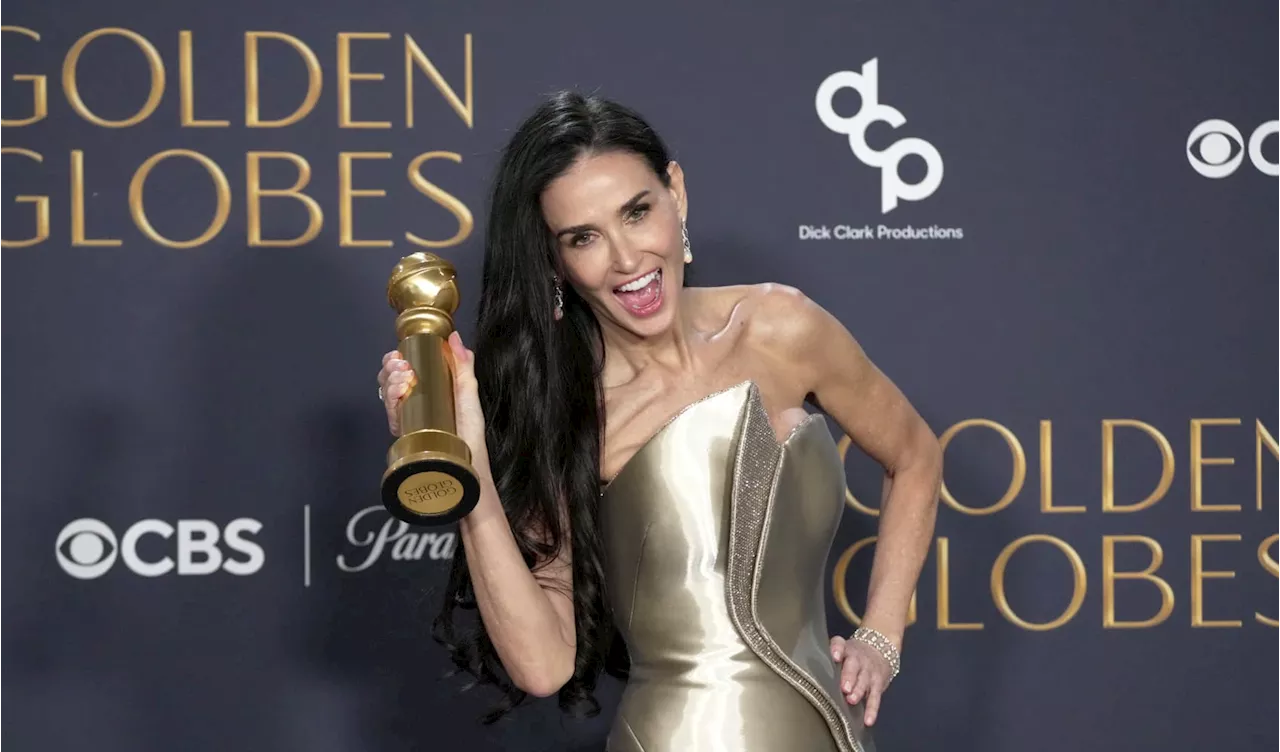 Demi Moore Overwhelmed With Golden Globe Win, Breaks Down Barriers