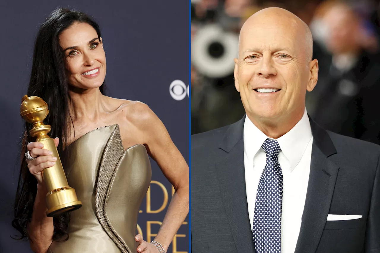 Demi Moore's Golden Globe Win Celebrated by Bruce Willis' Family