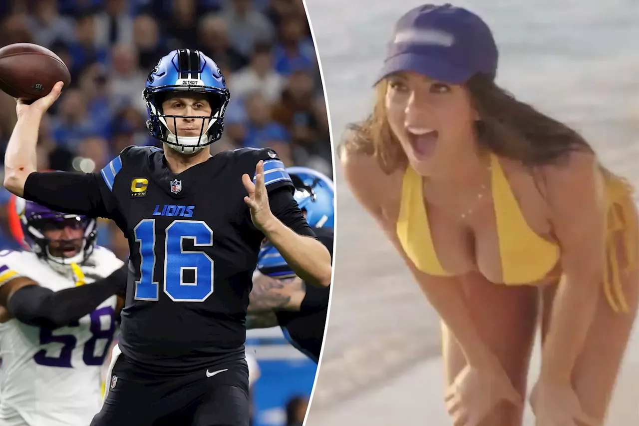 Christen Harper can't believe how far Jared Goff, Lions have come since viral SI modeling moment