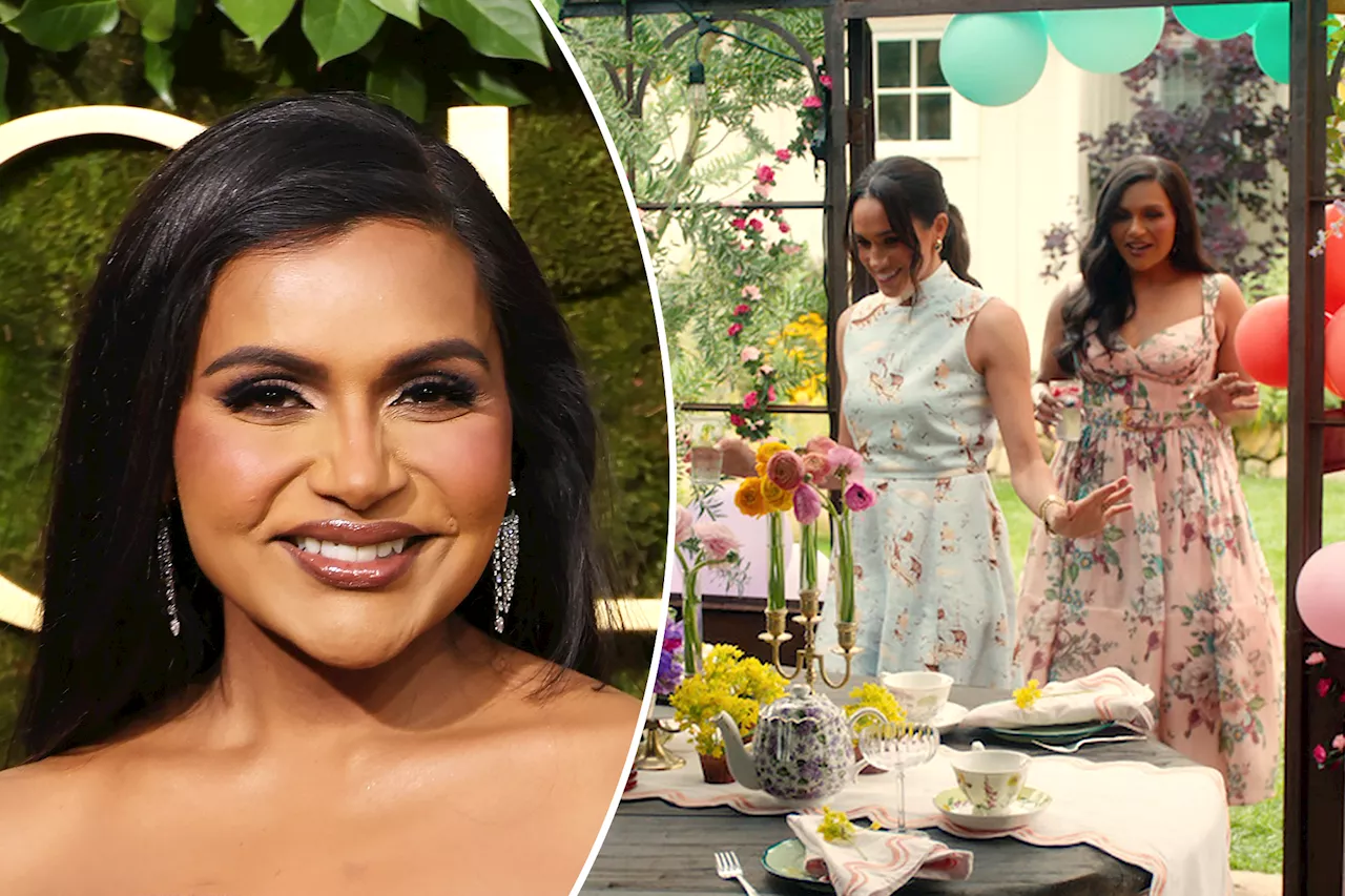 Mindy Kaling talks filming Meghan Markle's Netflix cooking show on Golden Globes 2025 red carpet